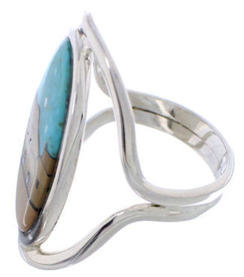 Multicolor Native American Village Design Ring Size 8-1/4 EX42295